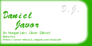 daniel javor business card
